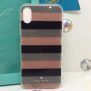 kate spade Accessories - KATE♠️SPADE GLITTER STRIPED IPHONE X PHONE CASE kate spade Accessories - KATE♠️SPADE GLITTER STRIPED IPHONE X PHONE CASE